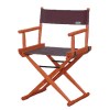 Cadeira diretor de cinema lona azul madeira mogno