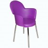 Cadeira Gogo purpura 4 pés cromada