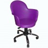 Cadeira Gogo purpura giratória cromada