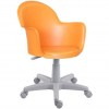 Cadeira Gogo giratria cinza polipropileno laranja