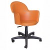 Cadeira Gogo giratria preto polipropileno laranja